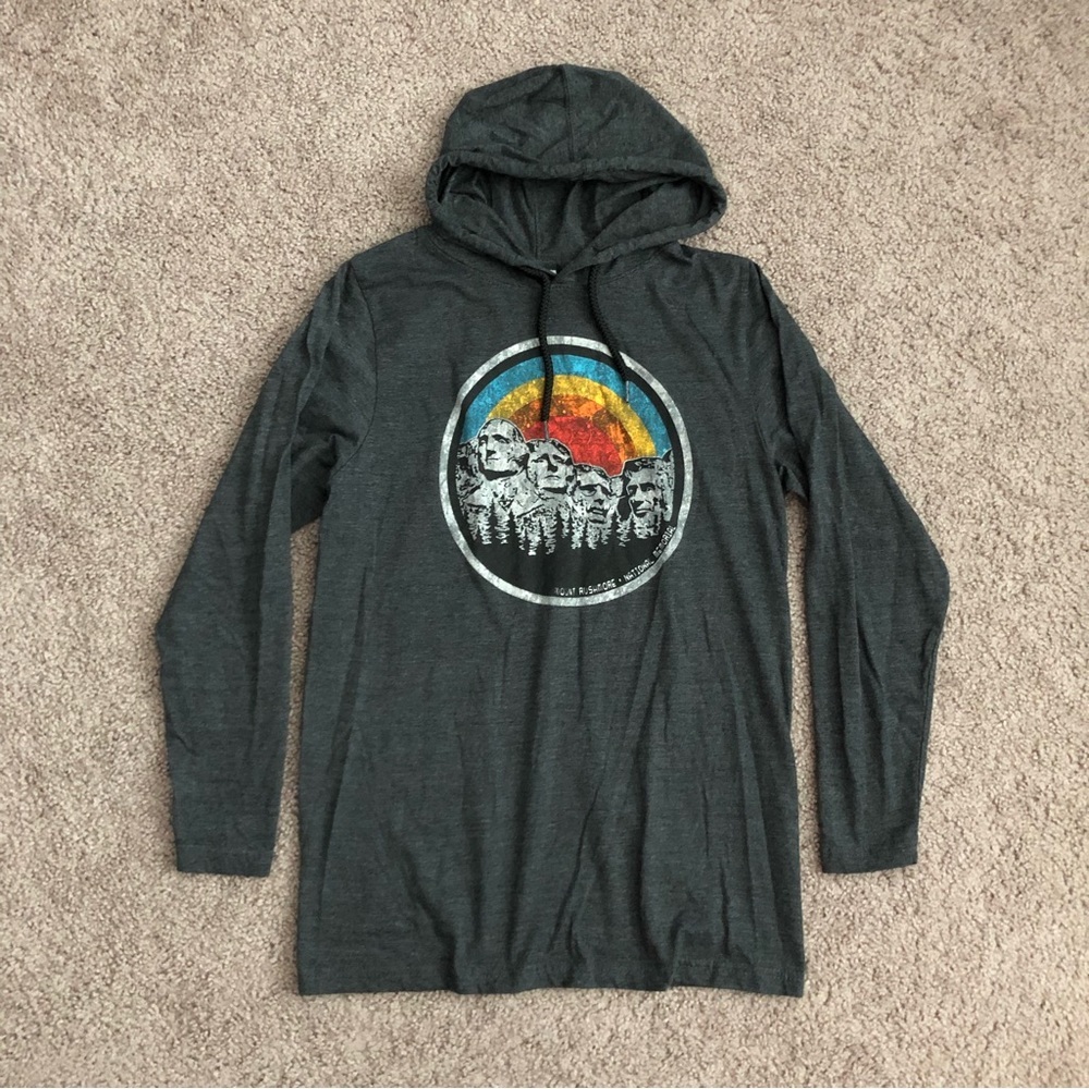 Prairie Mountain Mount Rushmore National Memorial Hooded Sweatshirt Womens S